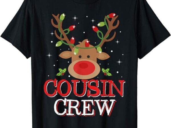 Christmas cousin crew funny reindeer matching pajama t-shirt