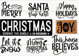 Christmas Doormat SVG Bundle t shirt vector file