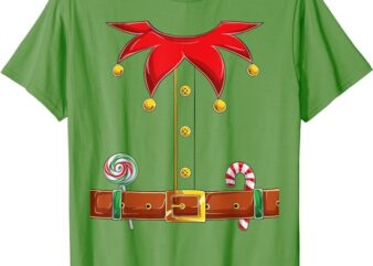 Christmas ELF Costume Fun ELF Suit Xmas men women kids boys T-Shirt