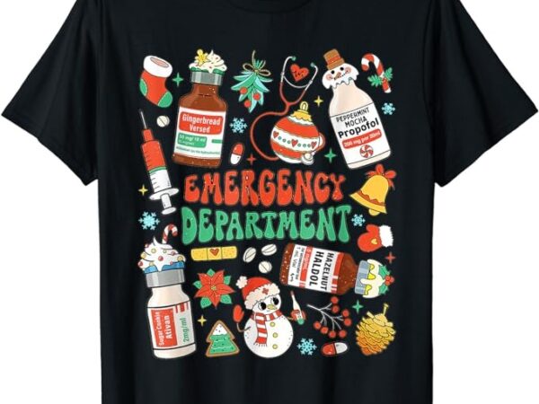 Christmas er nurse emergency department er ed nurse tech t-shirt