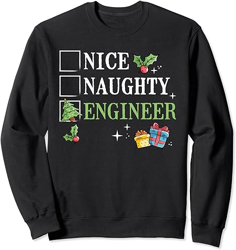 Christmas Engineer Happy Holidays Santa Claus Engineering Sweatshirt