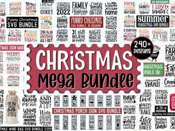 Christmas mega svg bundle t shirt vector file