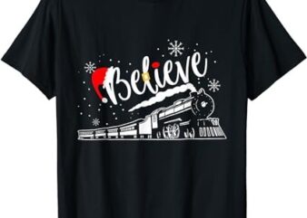 Christmas North Pole Polar Express All Abroad Xmas Santa T-Shirt