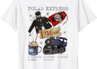 Christmas North Pole Polar Express All Abroad Xmas Santa T-Shirt