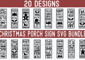 Christmas Porch Sign SVG Bundle t shirt vector file