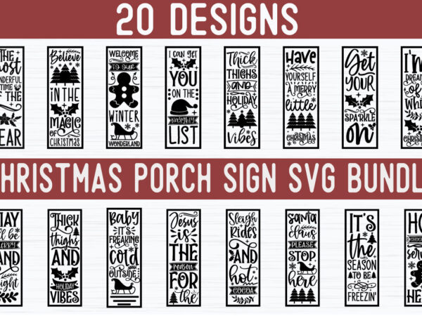 Christmas porch sign svg bundle t shirt vector file