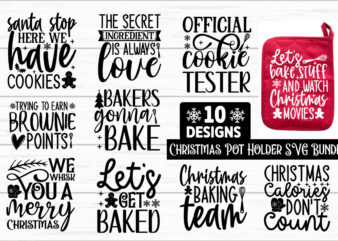 Christmas Pot Holder SVG Bundle t shirt vector file