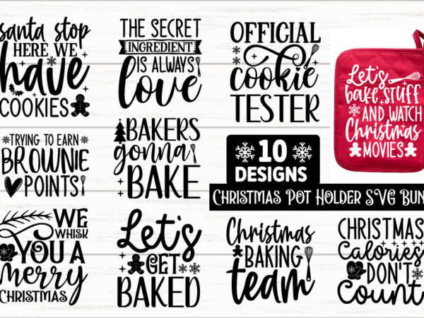 Christmas pot holder svg bundle t shirt vector file