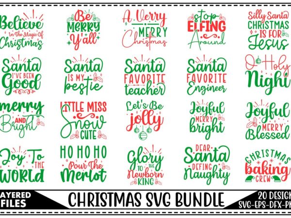 Christmas svg bundle t shirt vector file