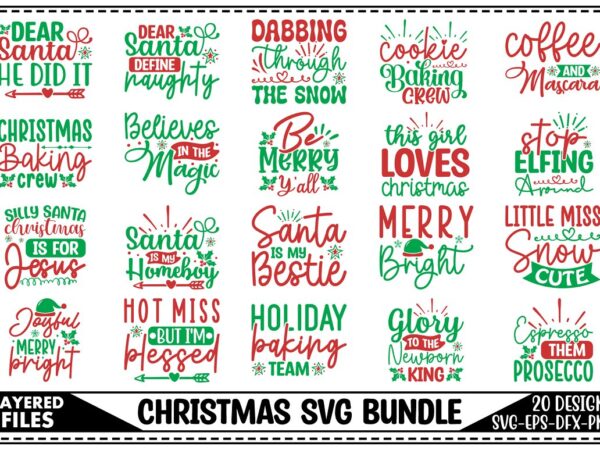 Christmas svg bundle t shirt vector file