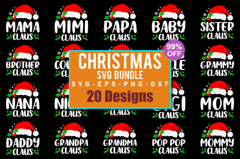 Claus family, Christmas svg, Matching Christmas family, Christmas shirts svg, Matching Family Christmas shirts svg, Christmas Svg bundle,