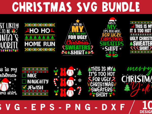 Christmas svg t-shirt bundle