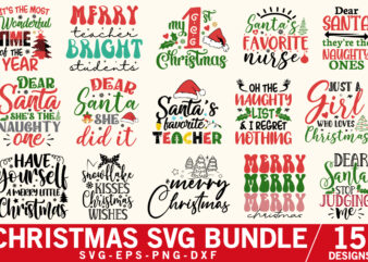 Christmas SVG Bundle, Funny Christmas Shirt, Winter svg, Santa SVG, Holiday, Merry Christmas Shirt, Christmas Cut Files