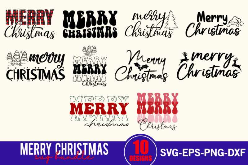 Merry Christmas SVG Bundle, Christmas Svg, Christmas Shirt Svg, Christmas Sign Svg, Merry Christmas Cut Files, Cricut, Chirstmas Cut File