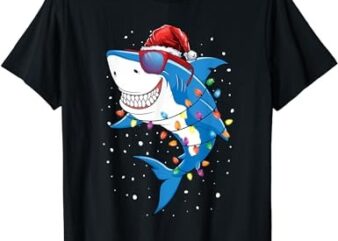 Christmas Shark Shirt Xmas Funny Santa Shark T-Shirt