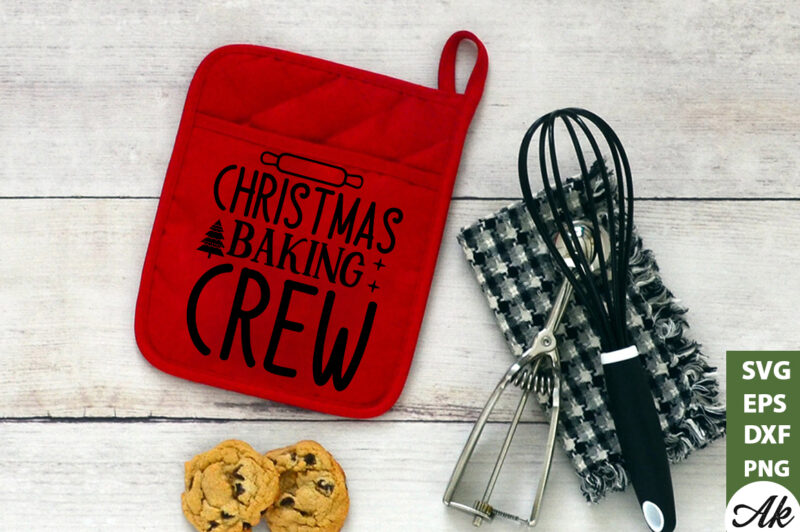 Christmas baking crew Pot Holder SVG