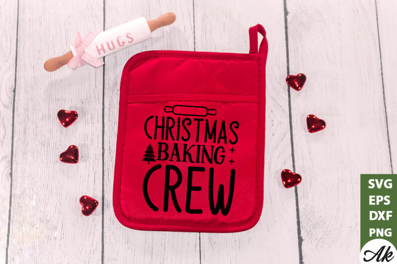 Christmas baking crew Pot Holder SVG