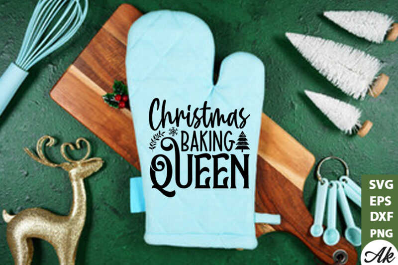 Christmas baking queen Pot Holder SVG