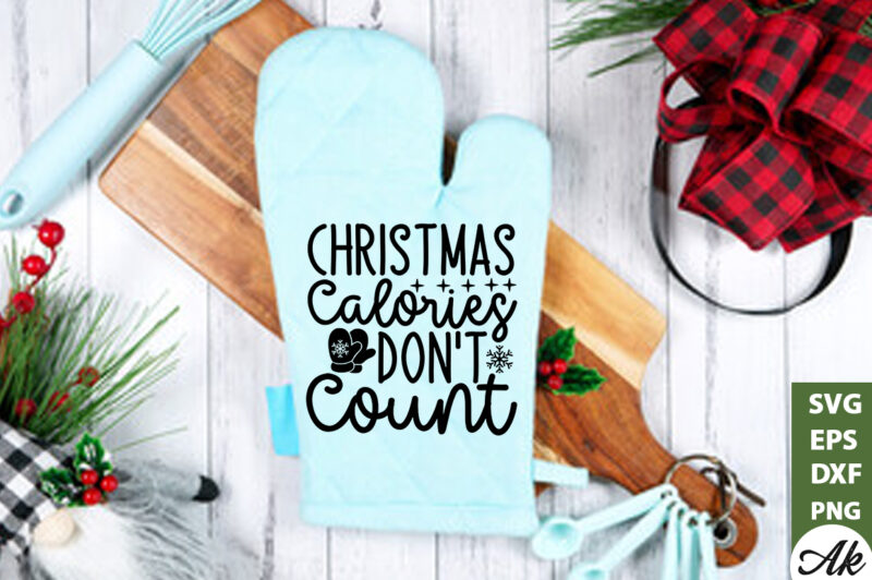Christmas calories dont count Pot Holder SVG
