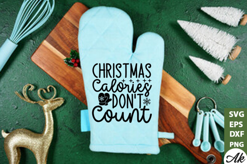 Christmas calories dont count Pot Holder SVG