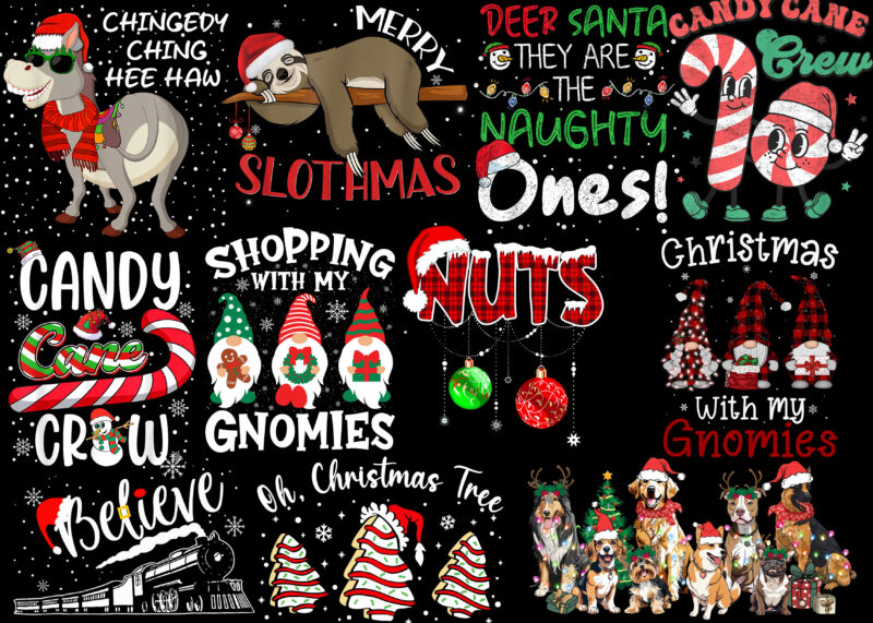 Christmas t-shirt bundle ,20 designs on sell designs, big sell designs,christmas vector t-shirt design Part 2