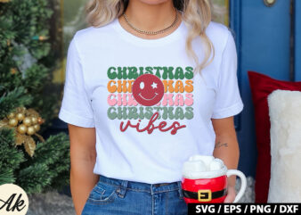 Christmas vibes Retro SVG t shirt vector file