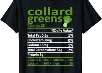 Collard Greens Nutrition Food Thanksgiving Costume Christmas T-Shirt