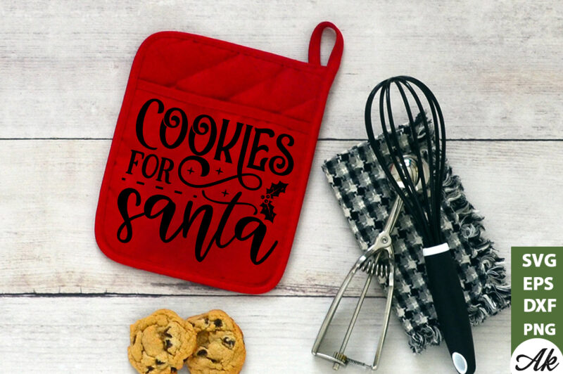 Cookies for santa Pot Holder SVG