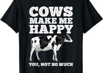Cool Cow Art For Men Women Cow Farmer Dairy Cows Farm Animal T-Shirt