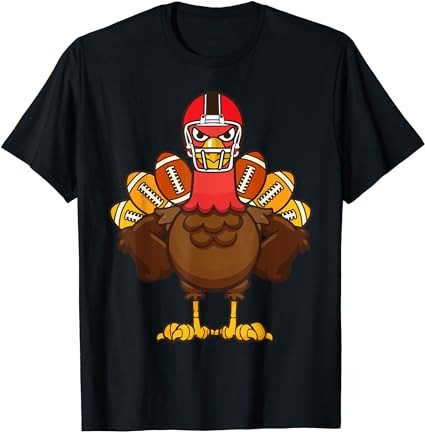 Cool thanksgiving football shirt gobble player turkey gift t-shirt