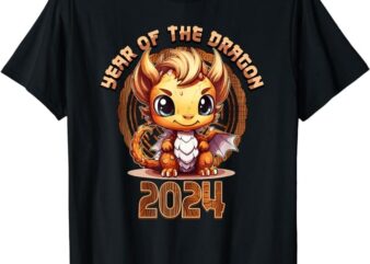 Cool Year of The Dragon 2024 Happy New Year T-Shirt