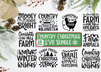 Country Christmas SVG Bundle t shirt vector file