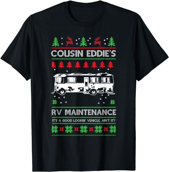 Vintage Eddie's Rv Maintenance Funny Christmas Retro T-Shirt Vintage Eddie's Rv Maintenance Funny Christmas Retro T-Shirt