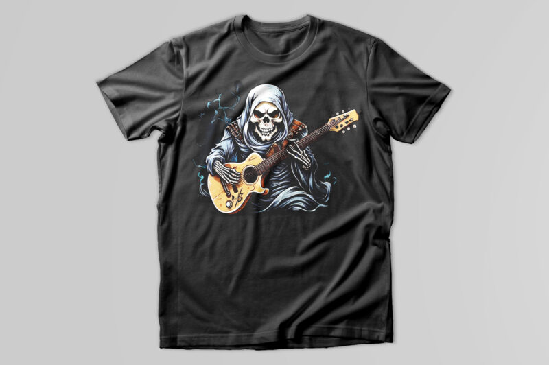 Musical skull T-Shirt Design