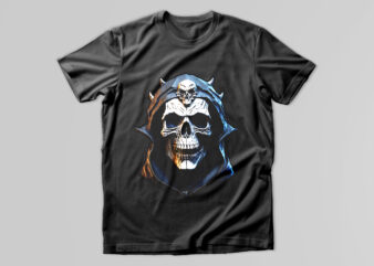 Devil skull smile t-shirt design