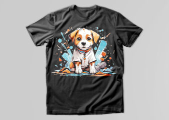 Dog t-shirt design