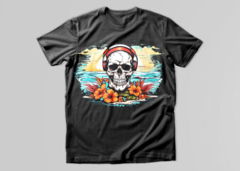 Musical skull T-Shirt Design