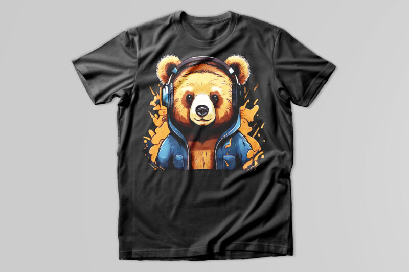 Musical Bear T-Shirt Design