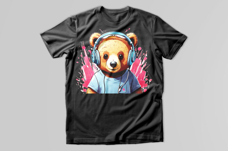 Musical Bear T-Shirt Design