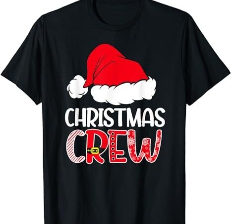 Cute family christmas crew matching pajama gift lights t-shirt