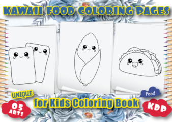 Cute Kawaii Food Coloring Book for Kids