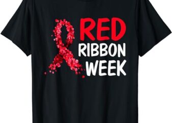 Cute Red Ribbon Graphic For Red Ribbon Week T-Shirt
