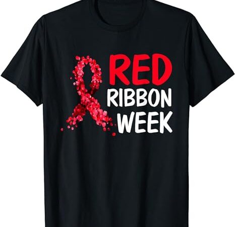 Cute red ribbon graphic for red ribbon week t-shirt
