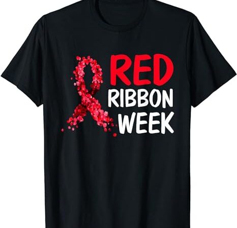 Cute red ribbon graphic for red ribbon week t-shirt Cute red ribbon graphic for red ribbon week t-shirt