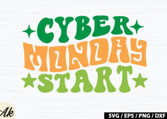 Cyber monday start Retro SVG
