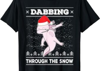 Dabbing Axolotl T-Shirt Ugly Christmas Sweater Dab Dance Tee T-Shirt