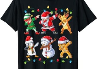 Dabbing Santa Elf Friends Christmas Boys Girls Men Xmas Dab T-Shirt