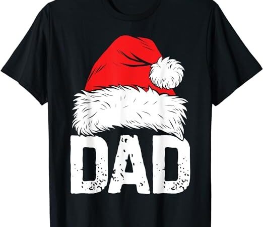 Dad santa christmas family matching pajamas papa xmas father short sleeve t-shirt