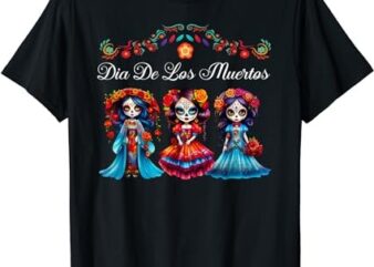 De Los Muertos La Catrina Day of the Dead Sugar Skull Girls T-Shirt