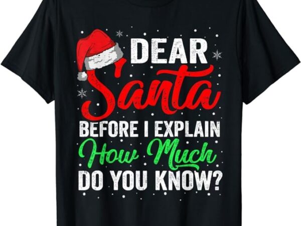Dear santa i can explain funny christmas shirts kids adults t-shirt